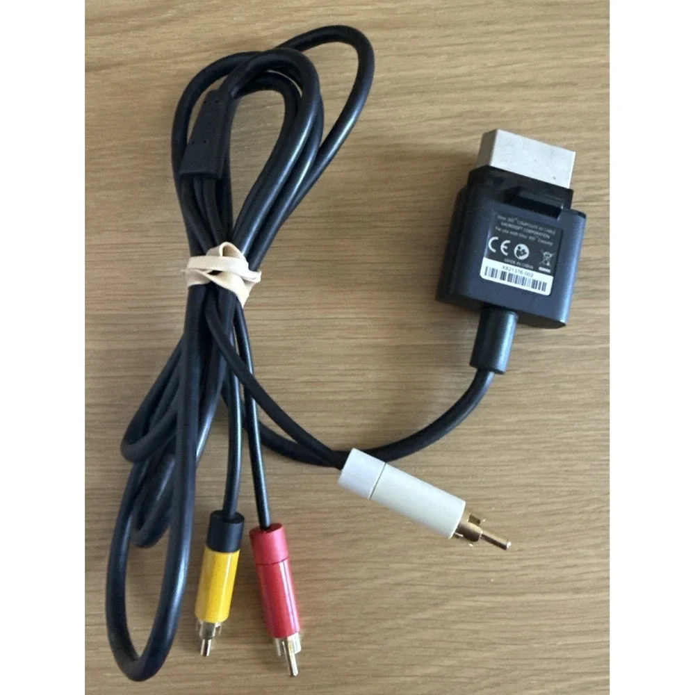 Genuine Official OEM Microsoft XBOX 360 Composite AV Cable‎ X821376-002